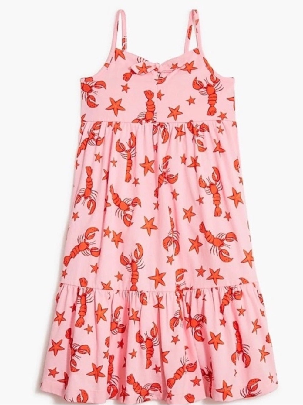Pink Lobster Print Sundress